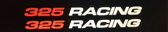 (1) Paar 325 RACING Hood Sticker sticker voor de 5.3L Chevy Silverado, Malibu, Impala
