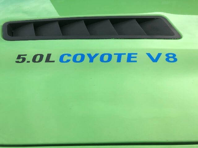 5.0L Coyote V8 Motorkap Vinyl Decal Embleem Set voor Musclecar