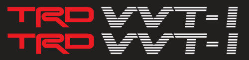 TRD VVTI Doch vinyl sticker stickers - VVTI TRD - SET van 2