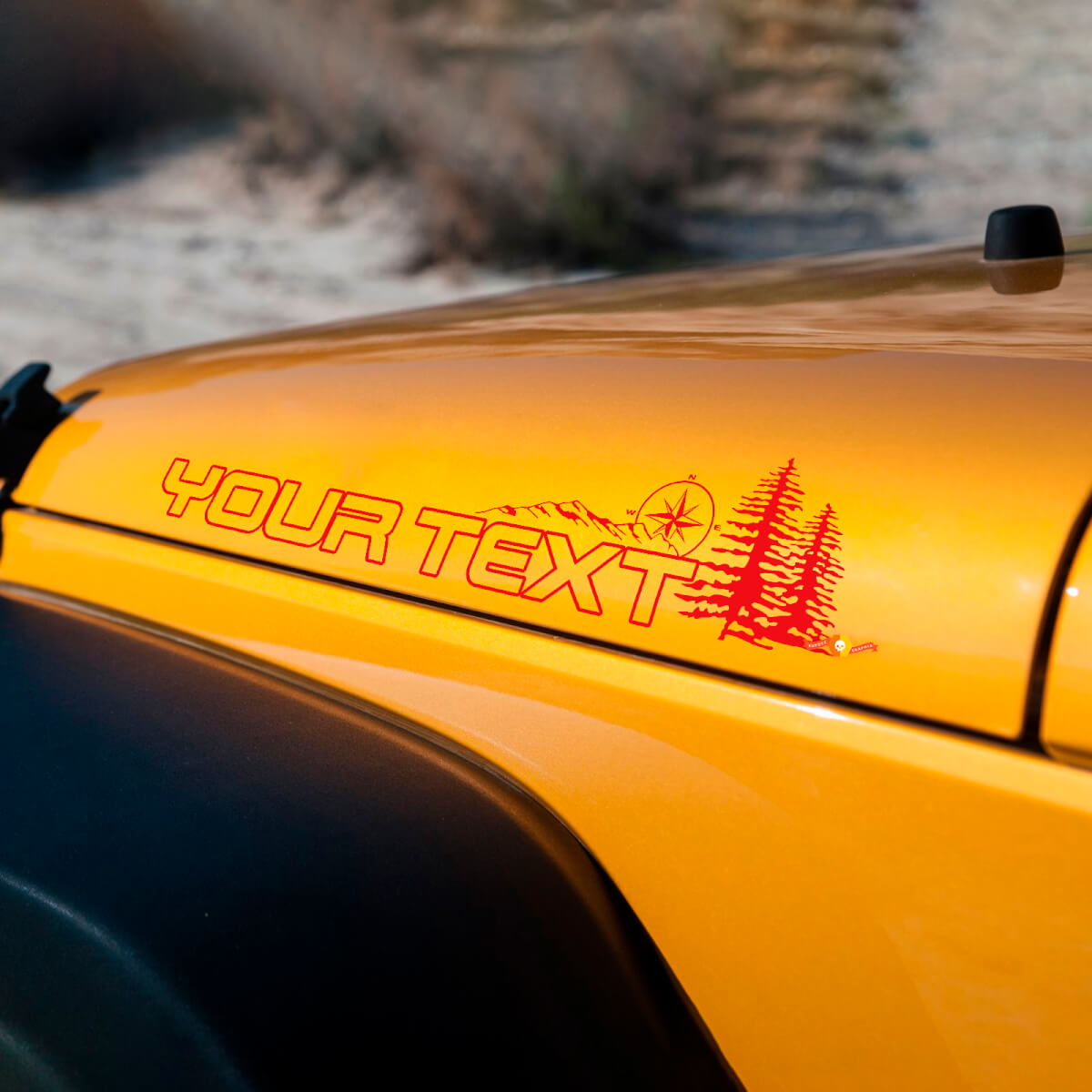 Paar Jeep Wrangler Renegade Off Road Vinyl Hood Stickers Stickers
