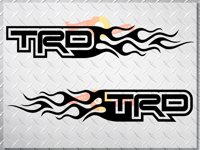 Toyota TRD Flame Style-logo Rechts & Links autosticker 2