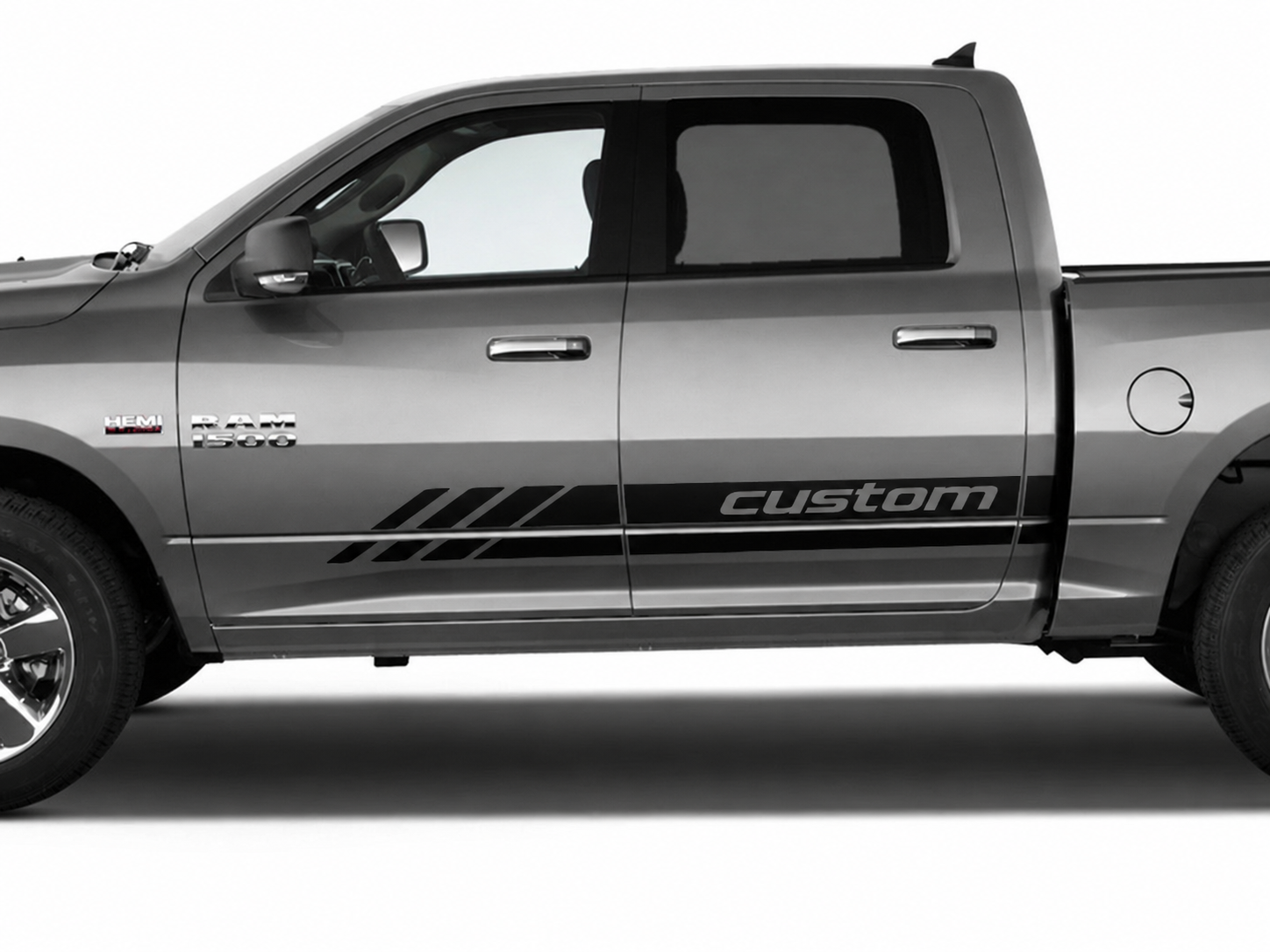 custom Twin Rocker Stripe Set Rocker Panel Vinyl Decal Sticker voor Dodge Ram 1500