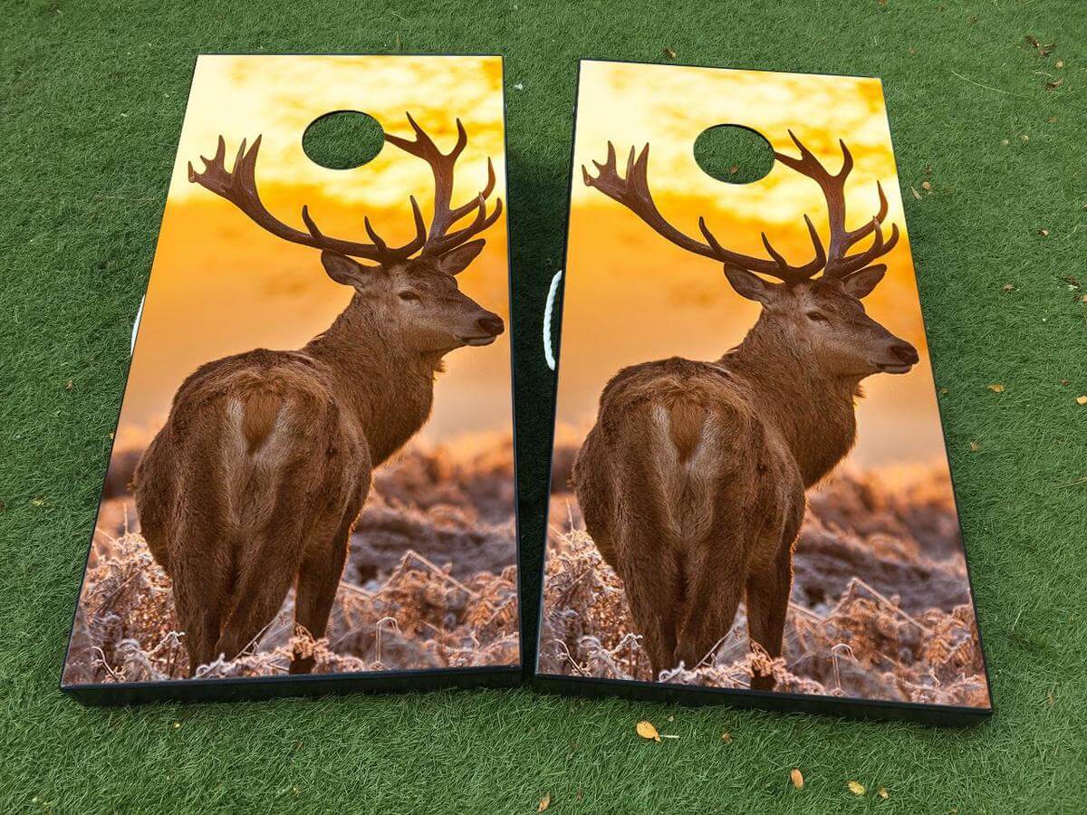 Deer Cornhole Board Vinyl Wrap Decal Set van 2