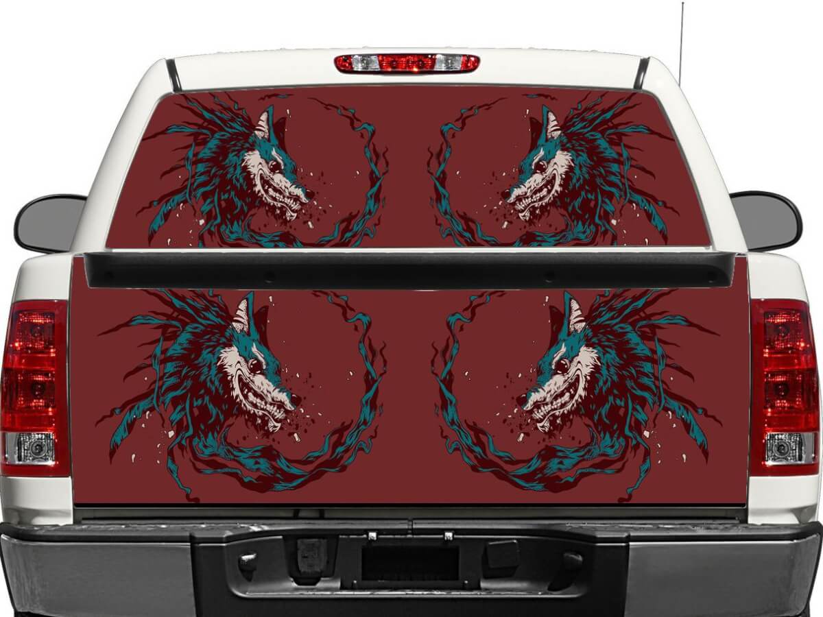 Wolf achterruit of achterklep sticker sticker pick-up SUV-auto
