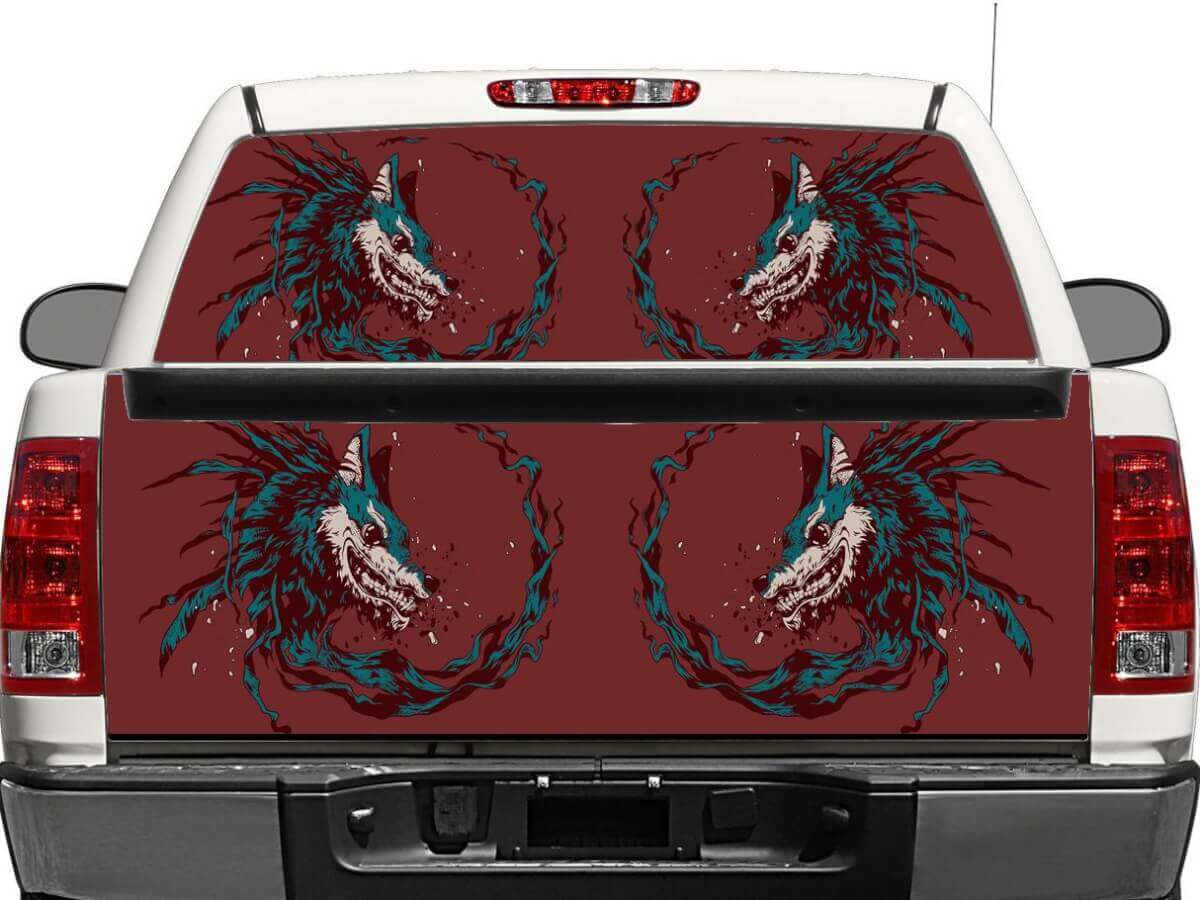 Wolf achterruit of achterklep sticker sticker pick-up SUV-auto
