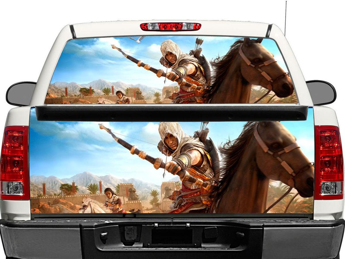 Assassins Creed Origins Achterruit- of Achterklep Vinyl Sticker voor Pick-up Trucks SUV's