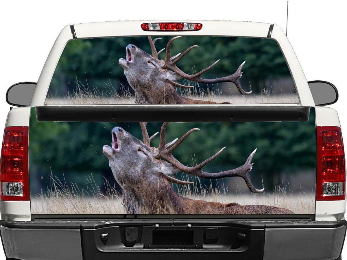 Deer Nature Achterruit- of Achterklep Vinylsticker voor Pick-up Trucks SUV's