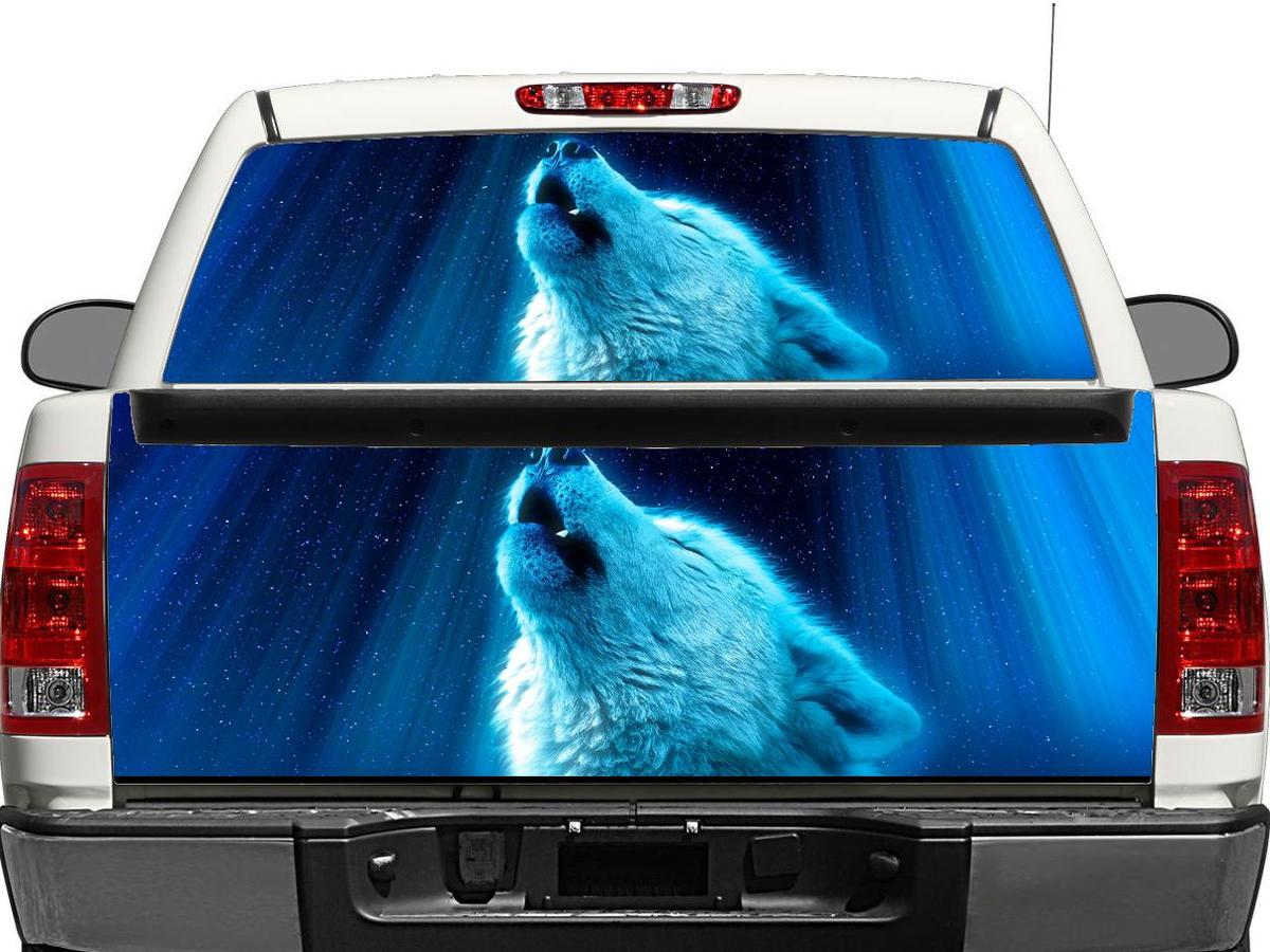 Polar Wolf Vinyle Sticker voor Achterruit of Achterklep voor Pick-up Trucks SUV's