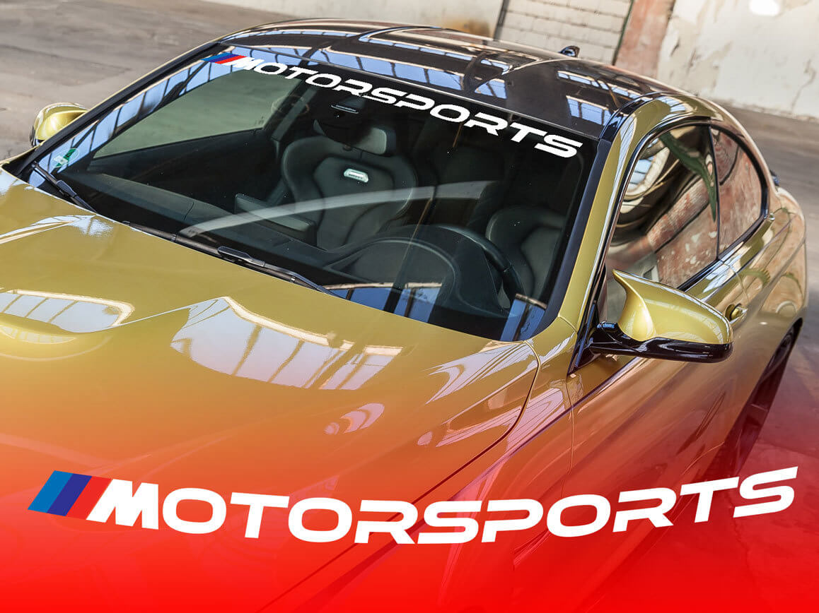 Motorsport stijl voorruitbanner vinylsticker voor BMW