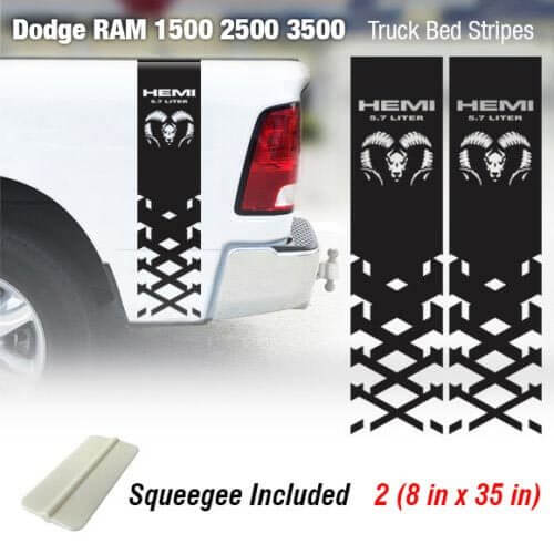 Hemi Stijl Accent Strepen Bedside Vinyl Decal Sticker voor Dodge Ram 3500