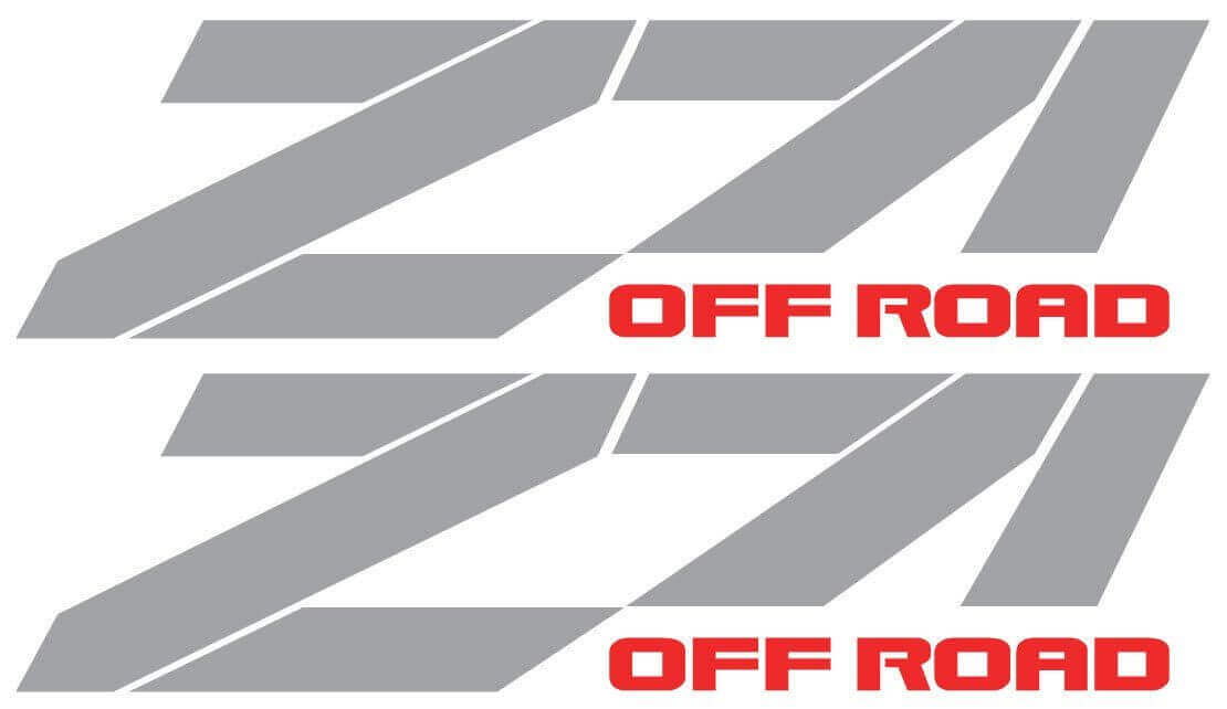 Reflecterende Z71 Off Road Zijvinylsticker voor Chevy Silverado GMC Sierra
