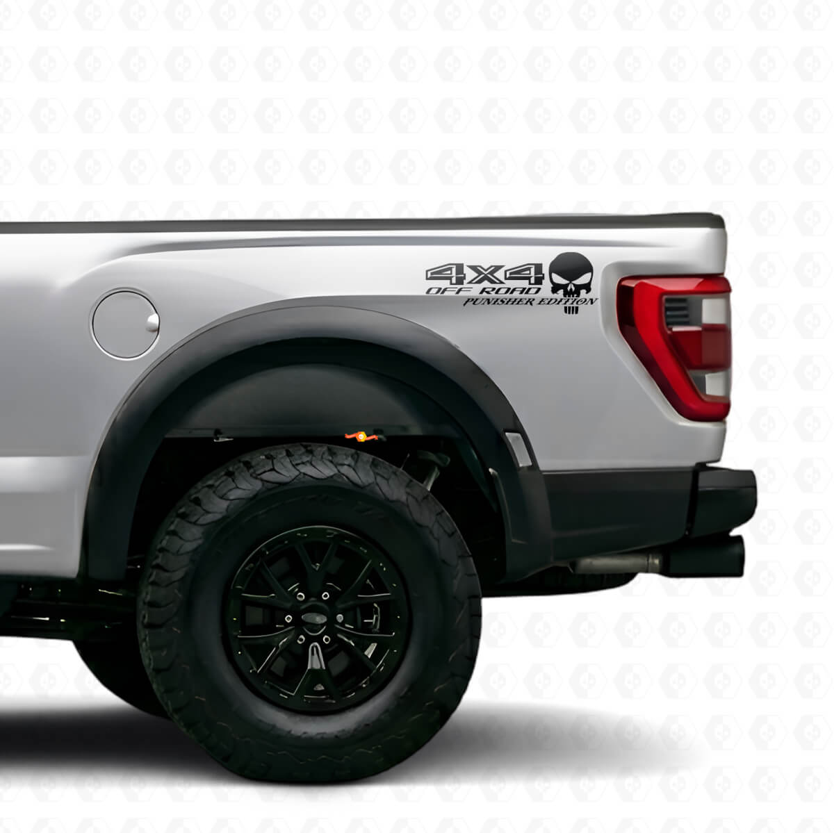 4x4 Off Road Punisher Edition Zijbed Vinyl Decal Set voor Musclecar truck