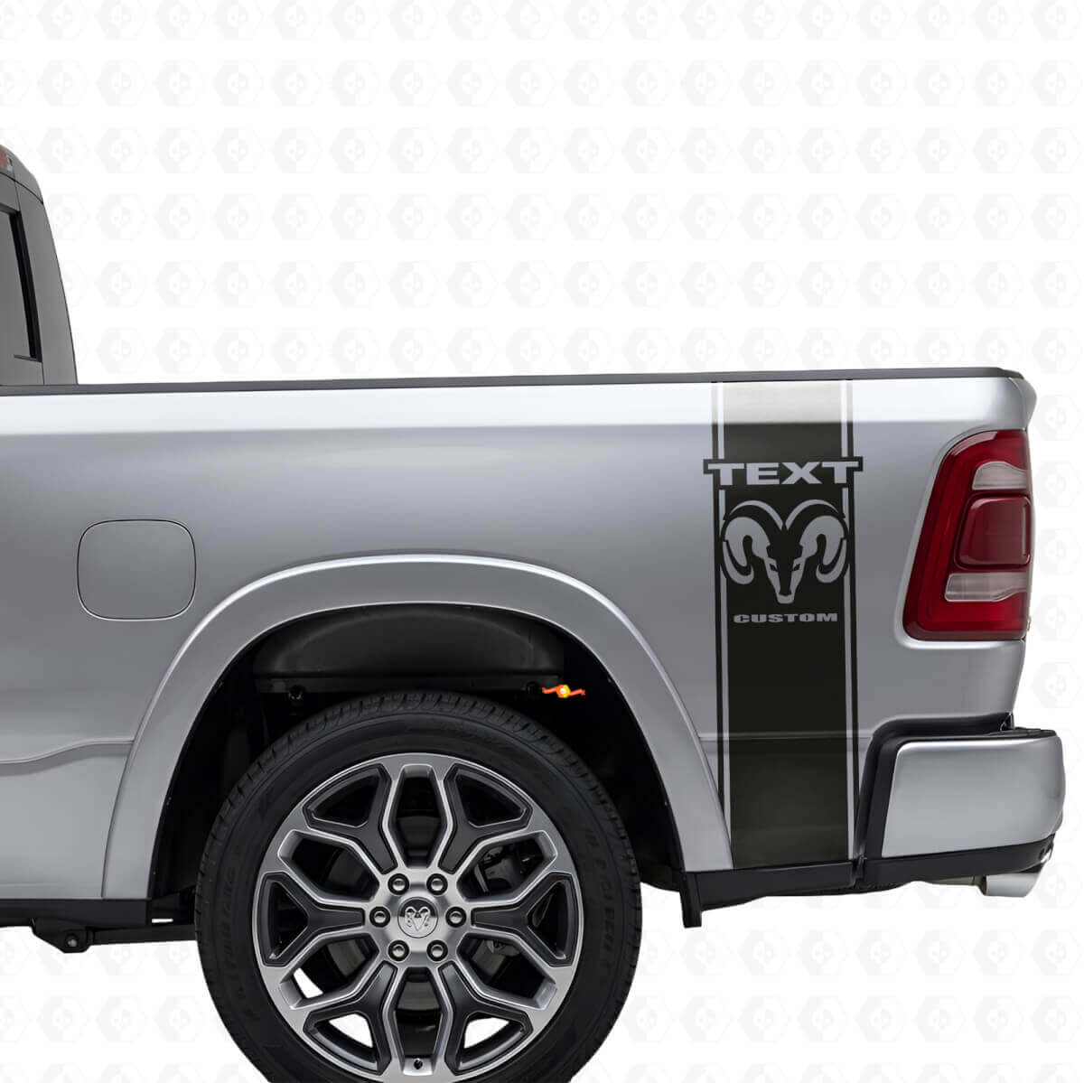 Aangepaste Logo Achterzijde Strepen Vinyl Decal voor Dodge Trucks