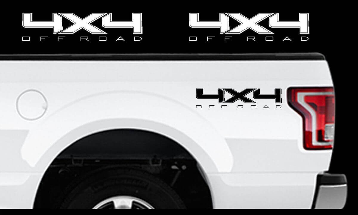 4x4 Offroad Zij Vinyl Decal Set Voor Musclecar F-150 2009-2016