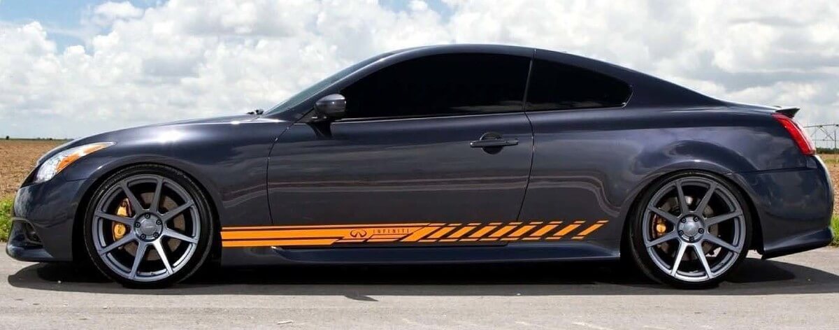 Racing zijstrepen Vinyl Decal Kit voor INFINITI G35 G37