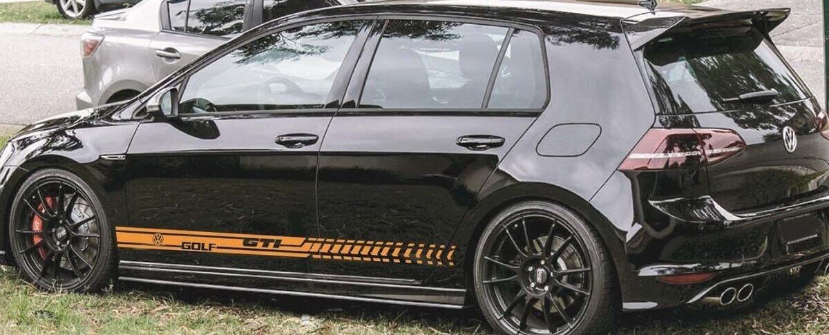 Merkside Deurstreep Vinyl Decal Kit voor Volkswagen Golf GTI MK5-7