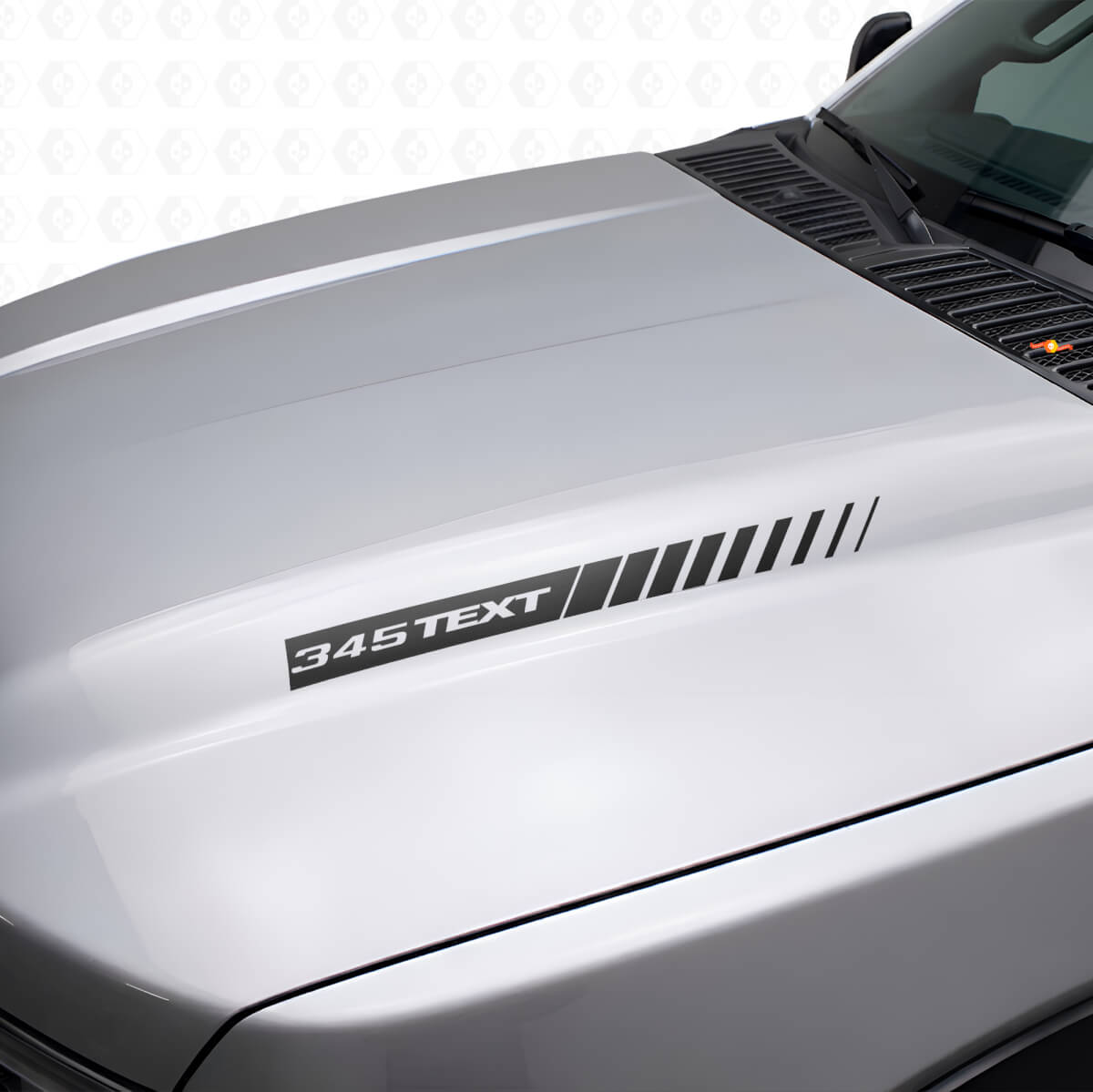 345 Hemi Stijl Custom Motorkap Strepen Vinyl Stickers voor Dodge Ram & Charger