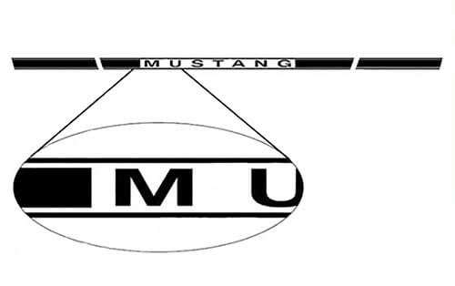 Musclecar Musclecarmodel Rocker Panel Deur Side Stripes Stickers 2005 - 2020 RH