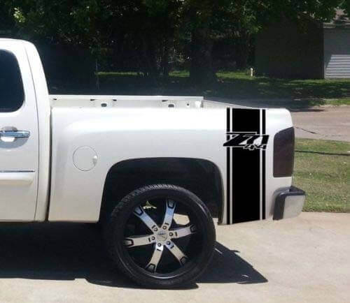 Z71 4x4 Zijde Bedgrafiek Vinyl Decal Set voor Chevy Pickup