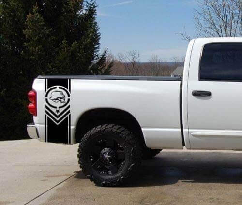 Metal Mulisha Star Bed Stripe Sticker Decal Voor Chevy Dodge Nissan Toyota Musclecar GMC Truck