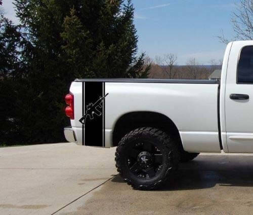 AR15 pick-up truck bed streep sticker sticker set (2) Chevy Dodge Nissan Toyota Musclecar GMC
