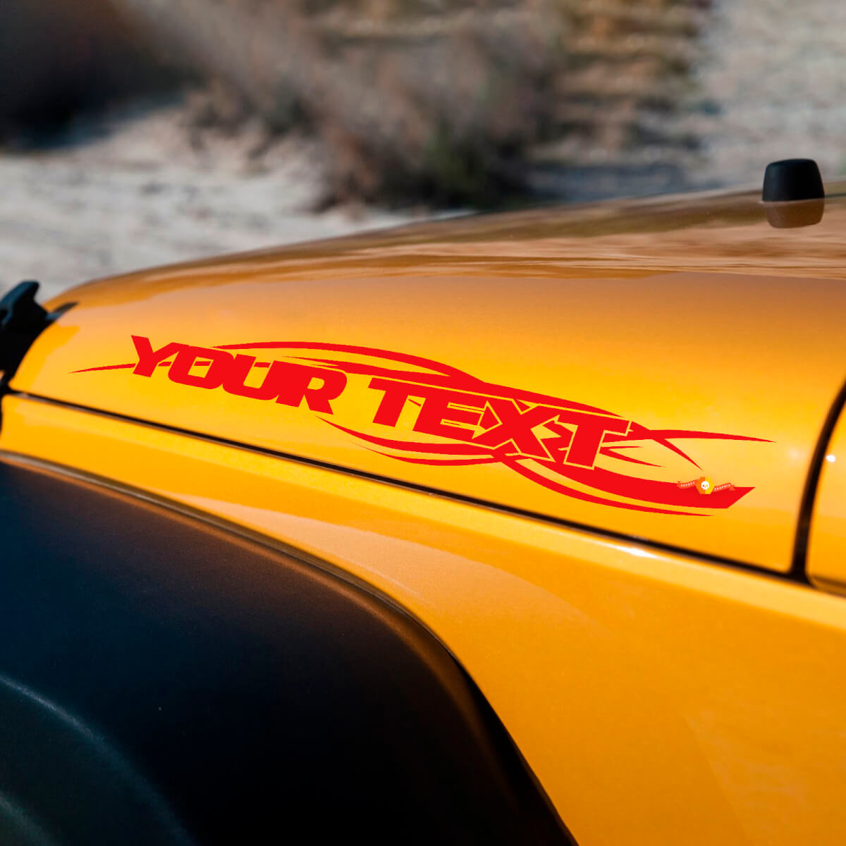 Jeep Wrangler TJ JK 97-18 Stickers Decals set 2 stuk Hood Logo set U KIES KLEUR
