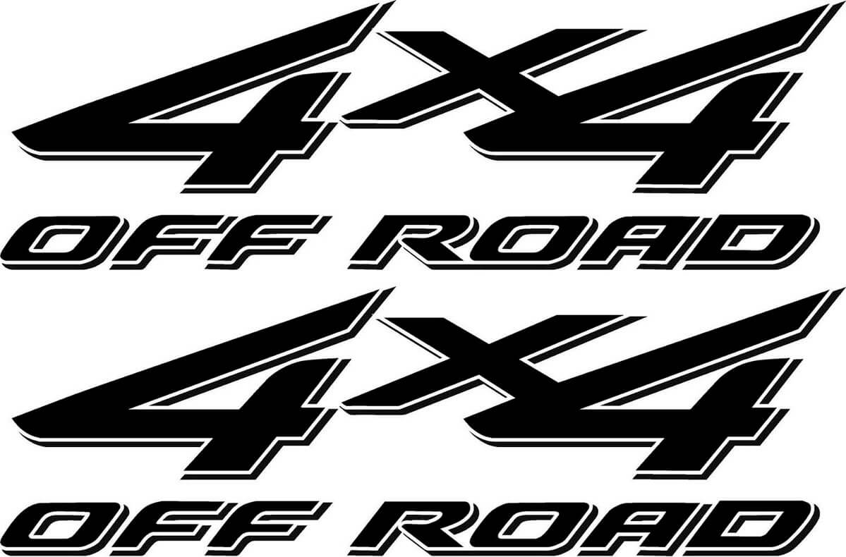 4x4 Off Road Vinylstickerset voor vrachtwagenbakken voor pick-uptrucks