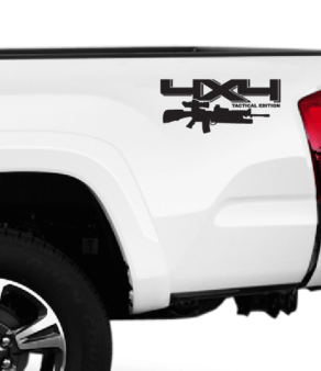 4X4 Tactical Edition Truck Bed Decals kit (Set van 2) Truck sticker TT23