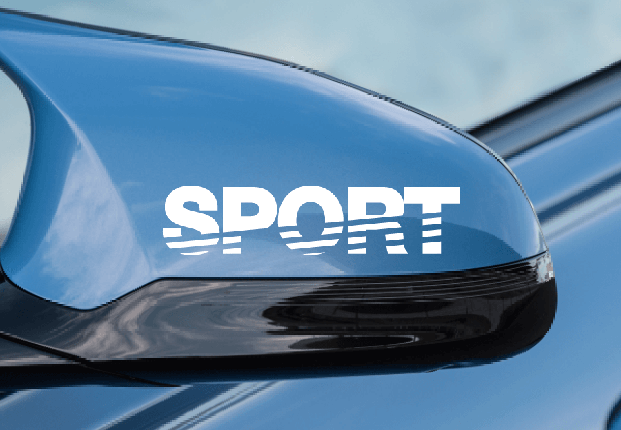 Sportletters Spiegel Vinyl Decal Kit voor Auto's