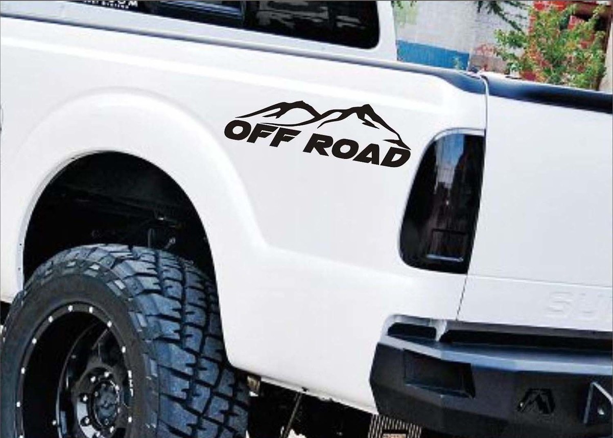 4x4 OFF ROAD Truck stickers mat zwart (set) voor Ford F-150 Super Duty en Ranger