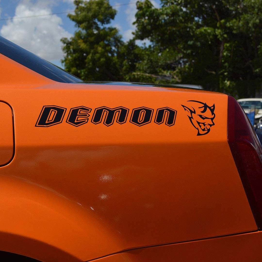 Demon Style Zijlogo Vinyl Decal Set voor Dodge Challenger