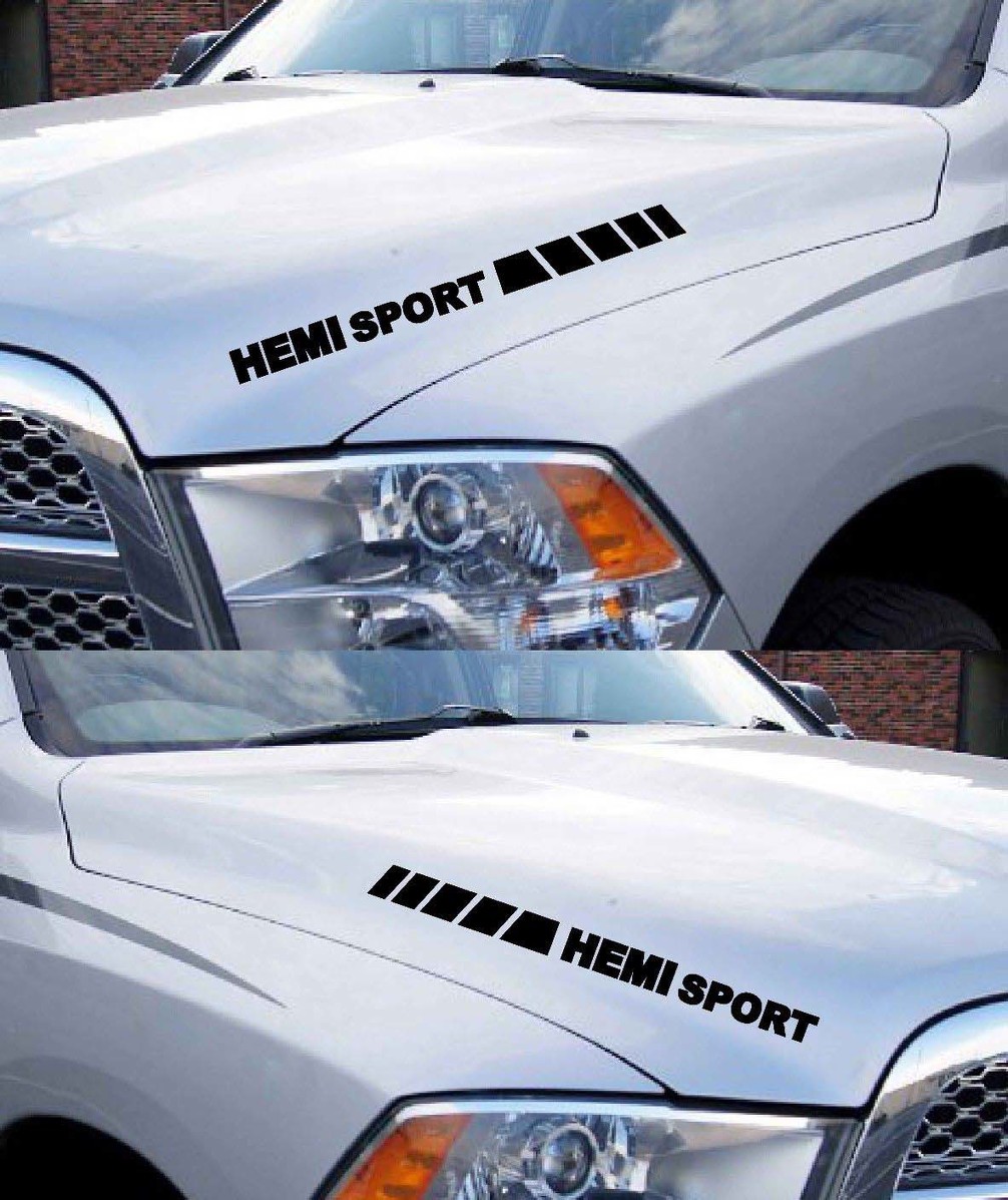 Dodge Ram Hemi Sport 1500 2500 Hood Vinyl Stickers Decals Racing Strepen Mopar Rebel RT 2022

