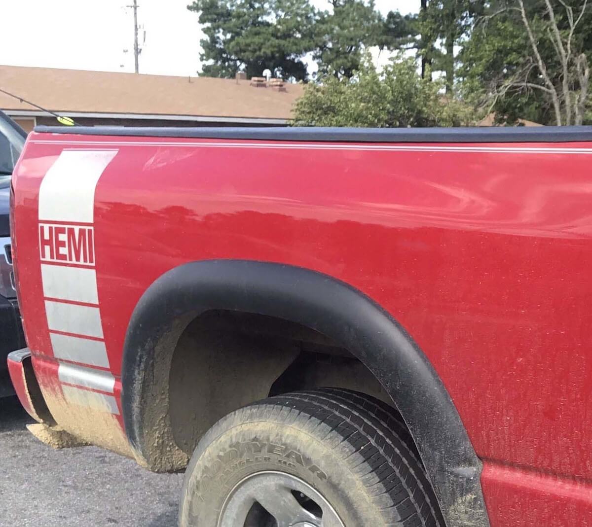 Racestrepen Achterbak Logo Aan Beide Zijdes Truck Vinyl Sticker Decal 2 voor Dodge Ram