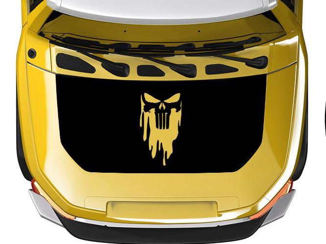 Hood blackout wrap Punisher bloed voor Toyota FJ Cruiser Sticker Decal alle kleuren
