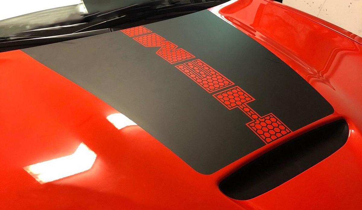 HOOD Sticker Decal Grafisch 2018 CHARGER SRT Stripe HEMI 12yr vinyl HONEYCOMB SCAT 392
