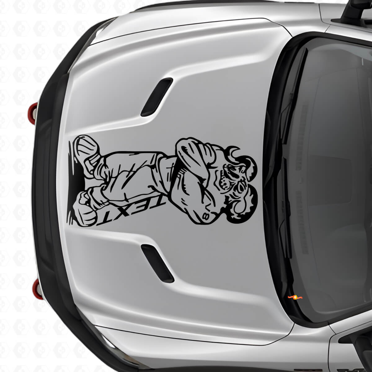 Gangster Rebel V8 met op maat gemaakte tekst motorkap vinyl sticker voor Dodge Ram Truck