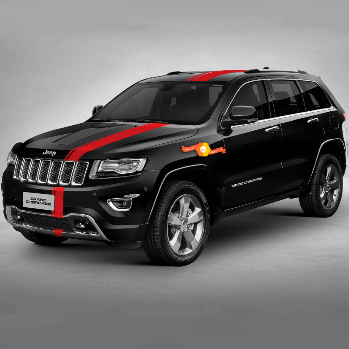 6 Inch Offset Rally Striping Set voor Jeep Grand Cherokee