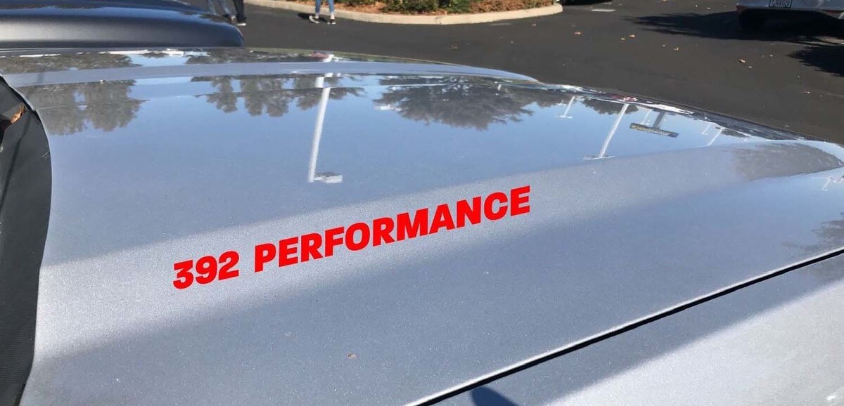 392 Performance Hood Vinyl Decal Kit voor Dodge Challenger Charger V8