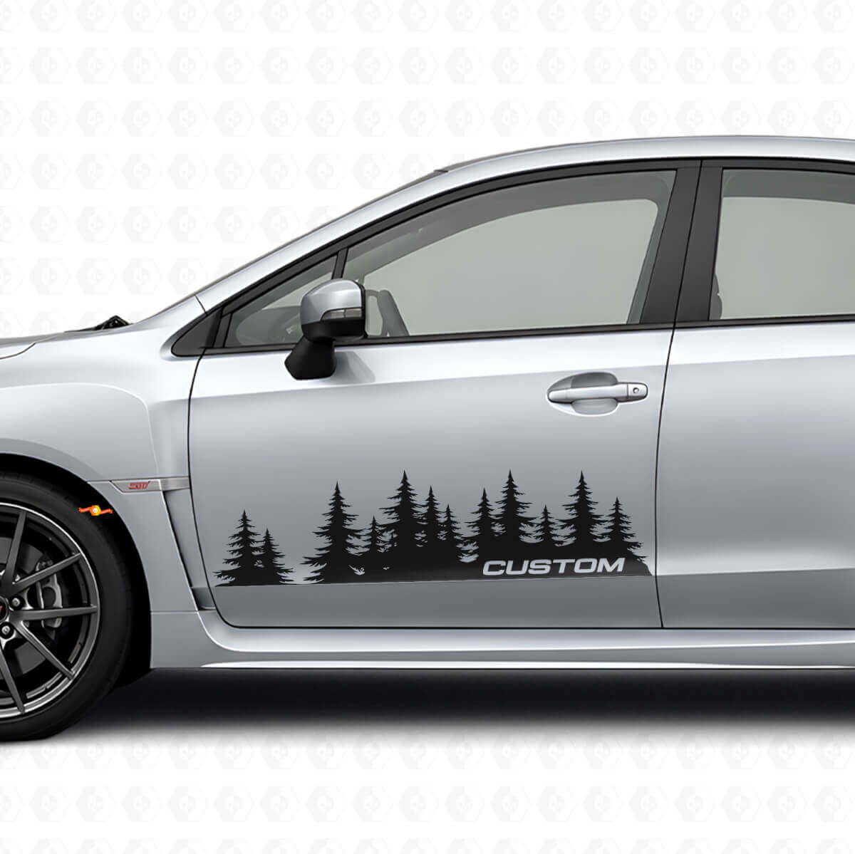 Forest Style Aangepaste Deur Vinyl Decal Kit voor Subaru Impreza