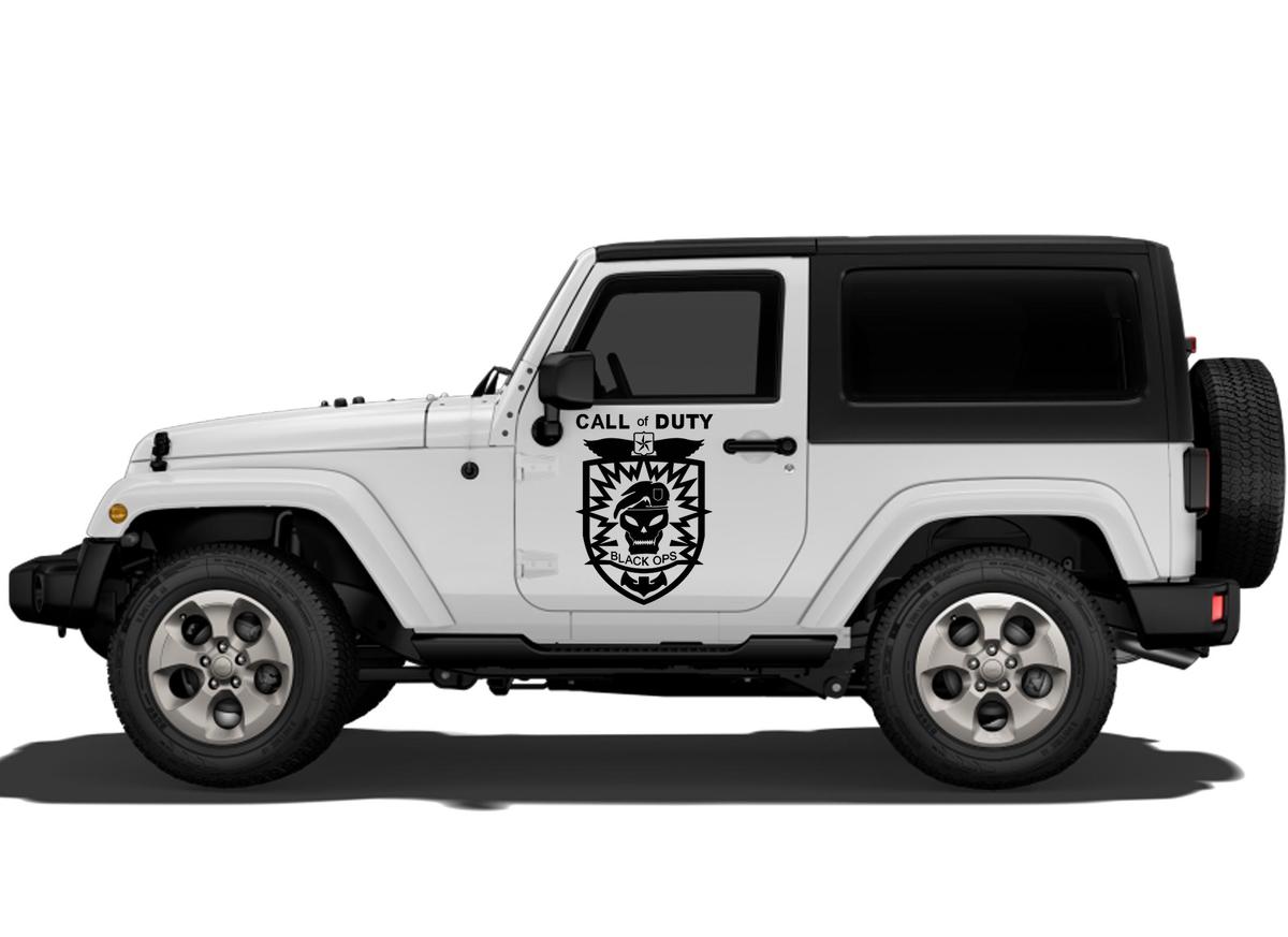 Jeep-stickers Jeep WRANGLER deursticker sticker Rubicon Sahara Call of Duty
