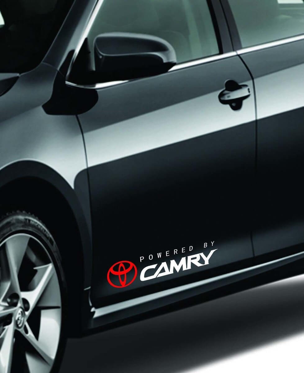 Aangedreven door Camry Onderzijdige Deur Vinyl Decal Kit voor Toyota Camry