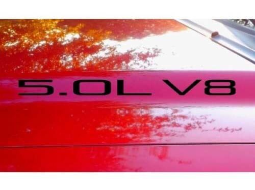 Hood Decal x2 5.0L V8 tekst sticker embleem logo 5.0 V1
