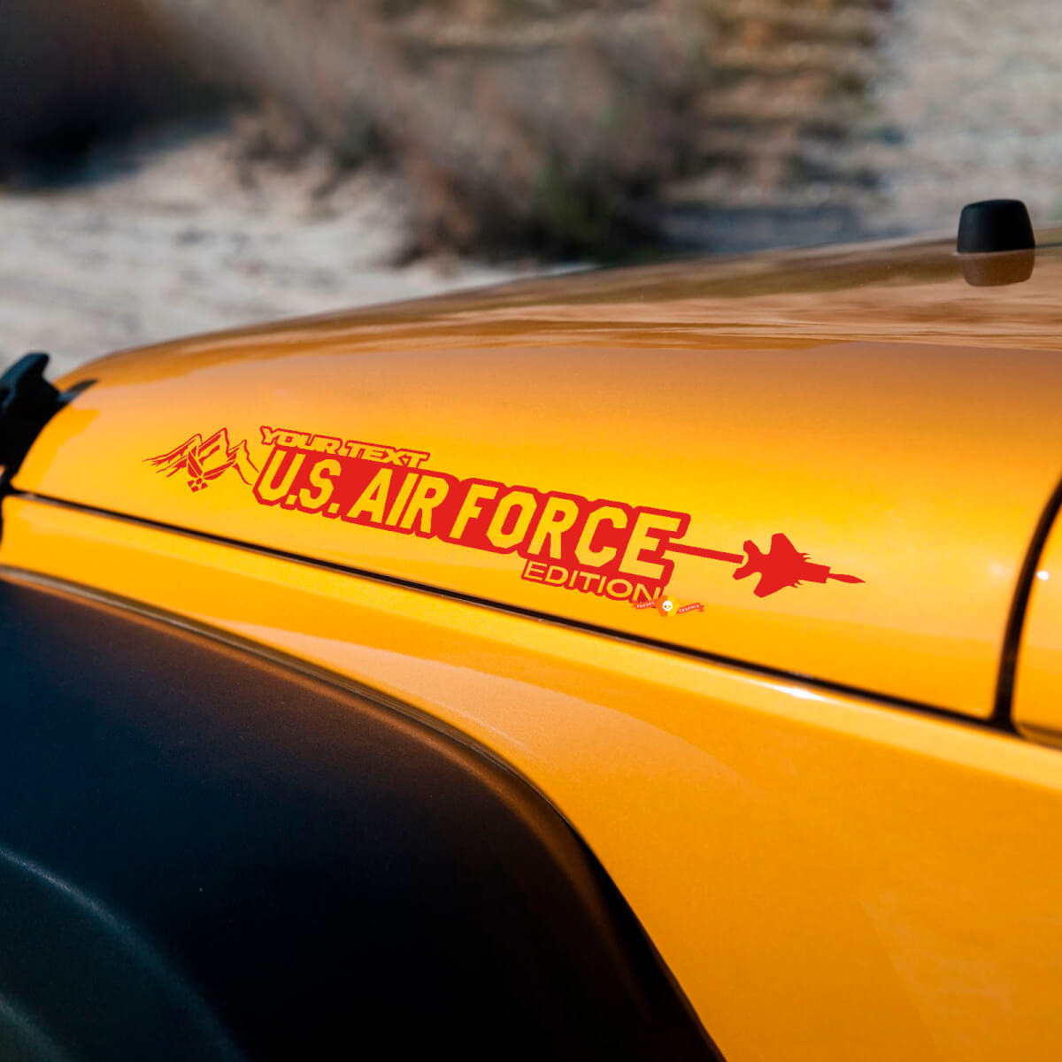 Side Hood US Air Force Sticker Decal Vinyl Grafisch voor Jeep Wrangler 27