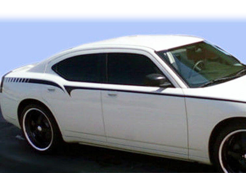 Bodyline Accent Zijkstrepen Vinyl Stickers voor Dodge Charger 2006-2010
