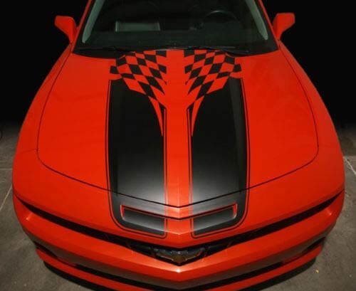 2010 2013 Chevy Camaro Geblokte Vlag Rally Racing Stripe Kit 2011 2012 SS RS

