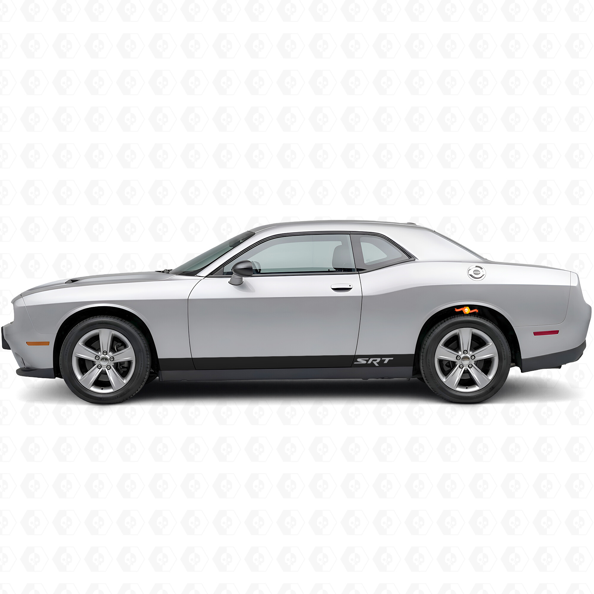 SRT-stijl strepen dorpel vinyl decal sticker voor Dodge Challenger 2009-2018