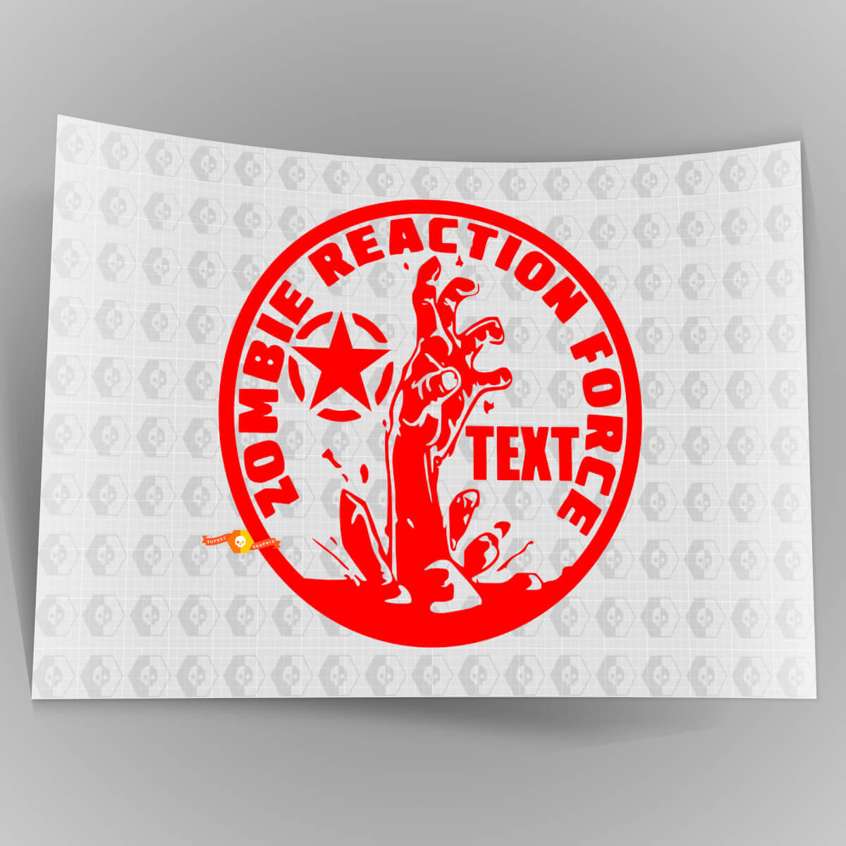 Zombie Reaction Force Militaire Ster Capuchon Vinyl Decal Sticker voor Jeep Wrangler