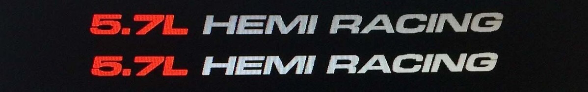 5.7L HEMI Racing Vinyl Stickerset voor Dodge Ram 1500 2500