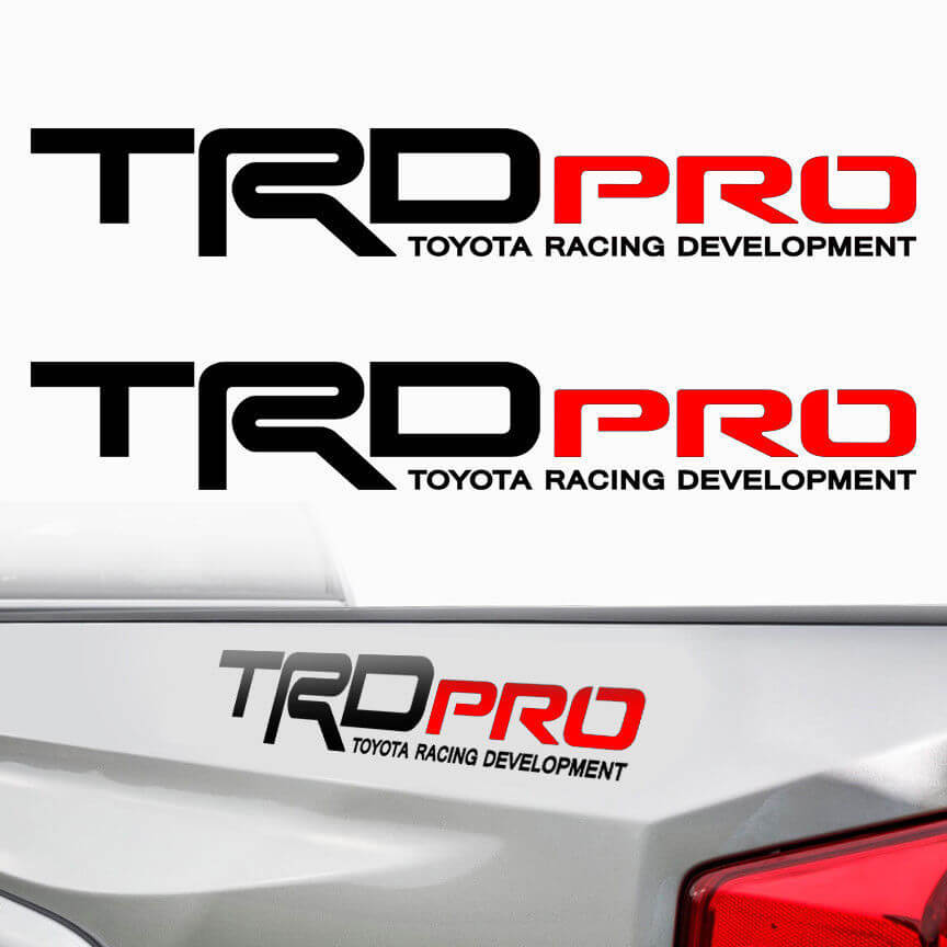 TRD Pro Zijkant Vinyl Decal Kit voor Toyota Tacoma en Tundra