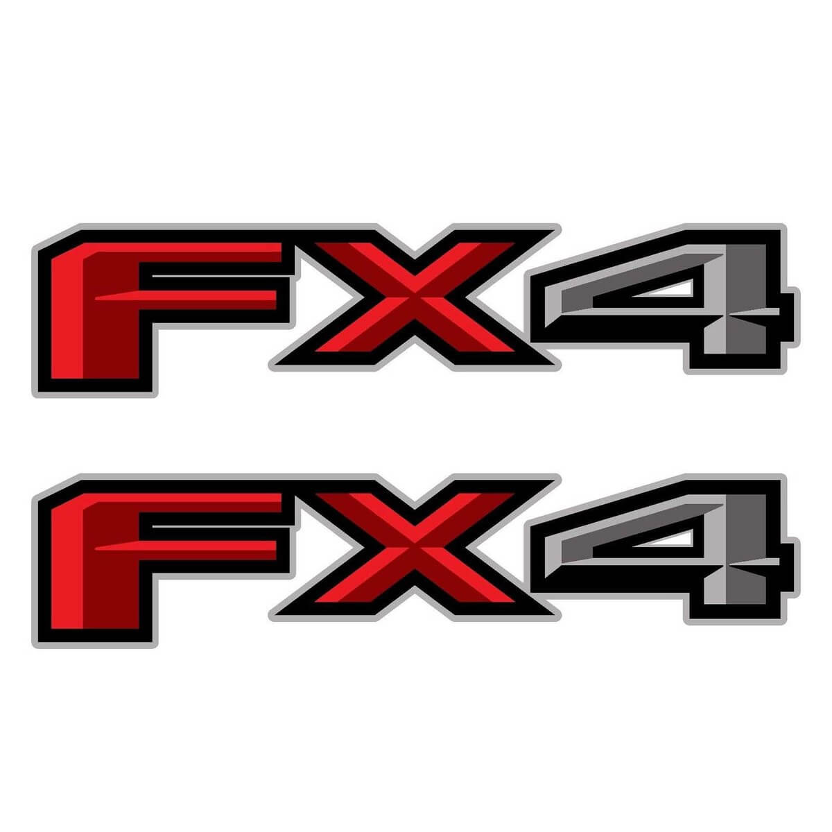 Set van 2: 2018 Musclecar truck FX4 off-road vinyl sticker pick-up truck zijbed